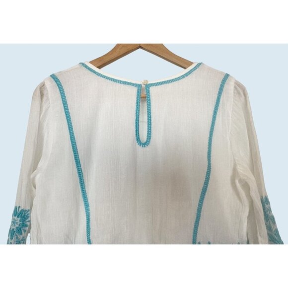 SOFT SURROUNDINGS Juniper Boho Floral Embroidered Dress Size XS - Picture 6 of 8